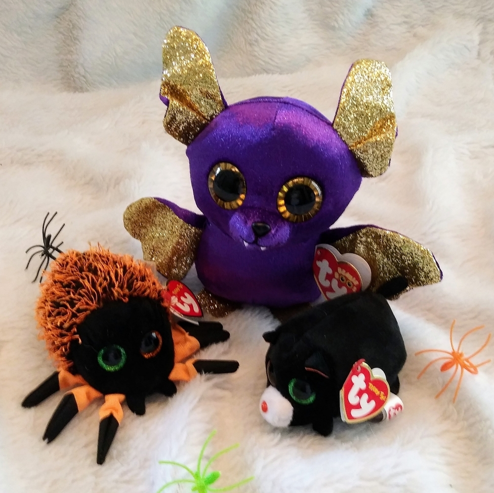 NEW! Bundle of (3) Ty Beanie Baby Boos - Halloween